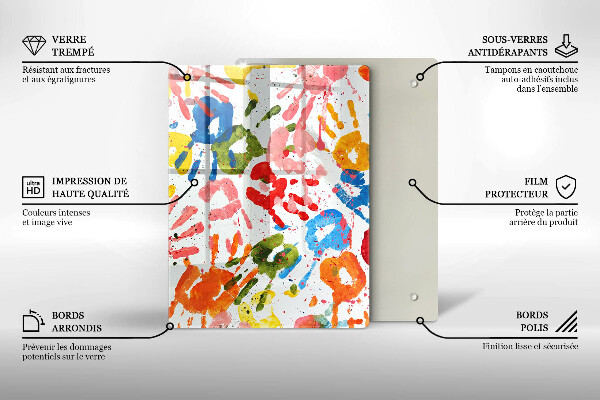 Tocător din sticlă Fundal elegant și auriu