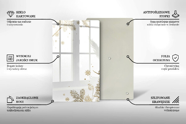 Tocător din sticlă Decoratiuni de iarna