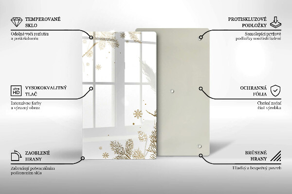 Tocător din sticlă Decoratiuni de iarna