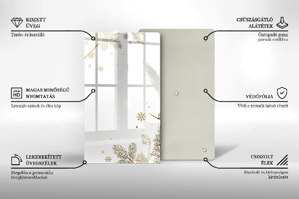 Tocător din sticlă Decoratiuni de iarna