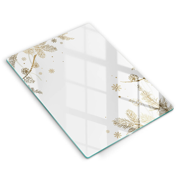 Tocător din sticlă Decoratiuni de iarna