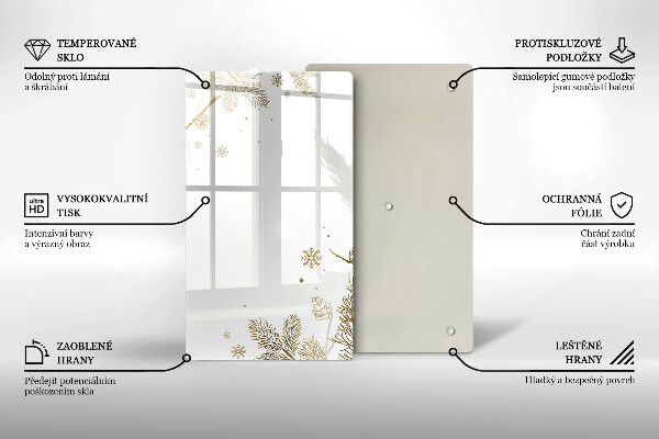 Tocător din sticlă Decoratiuni de iarna