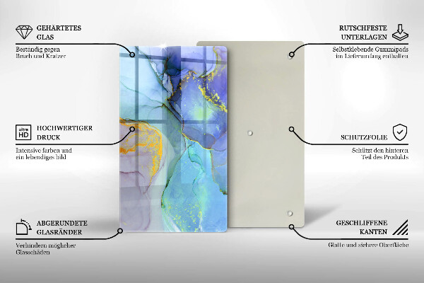 Tocător din sticlă Piatră de aur crăpată