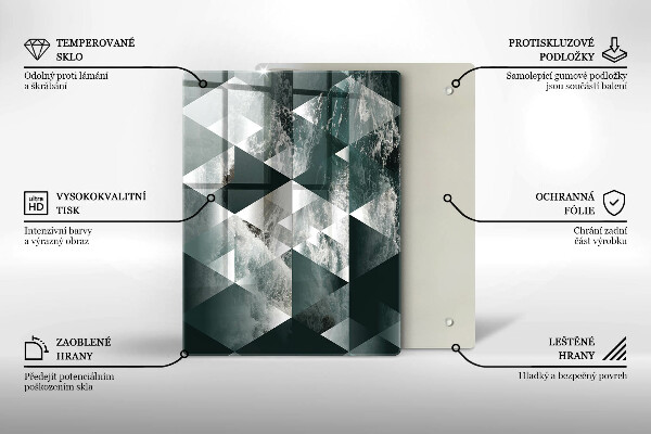 Tocător din sticlă Piatră de aur crăpată