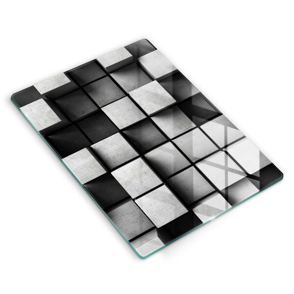Tocător din sticlă Fundal cu geometrie 3D
