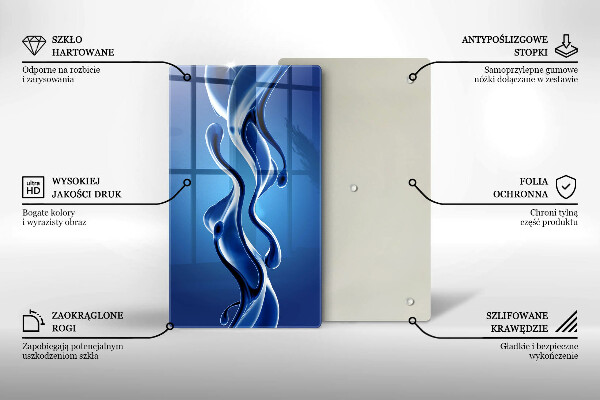 Tocător din sticlă Abstracția fluidelor