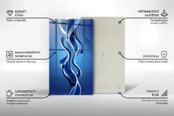 Tocător din sticlă Abstracția fluidelor