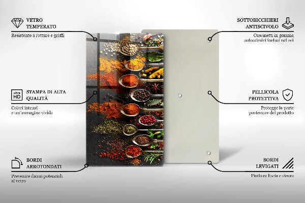Tocător de bucătărie Linguri cu condimente