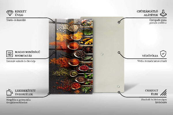 Tocător de bucătărie Linguri cu condimente
