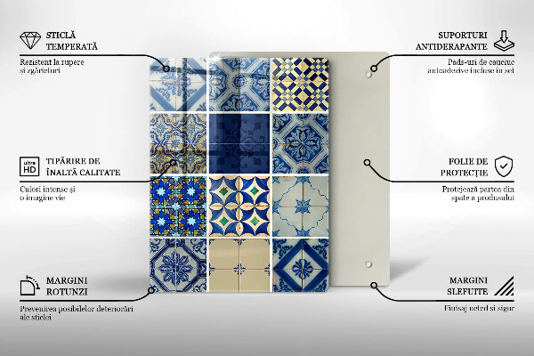 Tocător de bucătărie Abstracție pictată