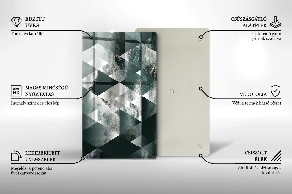 Tocător de bucătărie Triunghiuri și apă