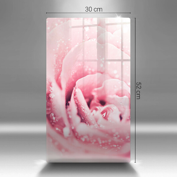 Tocător de bucătărie Picături de rouă și floare de trandafir