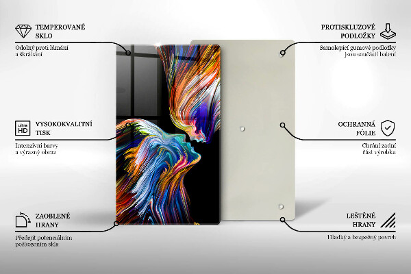 Tocător de bucătărie Sărut abstractie