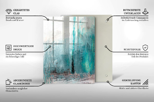 Tocător de bucătărie Pene de papagal colorate