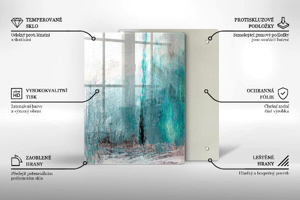 Tocător de bucătărie Pene de papagal colorate