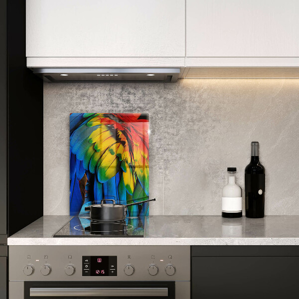 Tocător de bucătărie Pene de papagal colorate