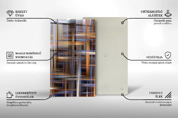 Tocător de bucătărie Linii abstracte de vopsea
