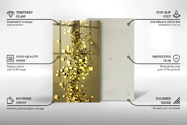 Tocător de bucătărie Geometrie abstractă 3D