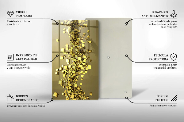Tocător de bucătărie Geometrie abstractă 3D