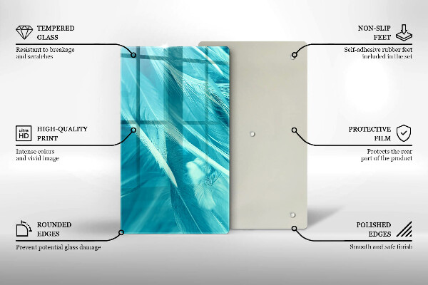 Tocător de bucătărie Pene delicate