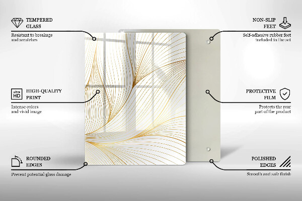 Tocător de bucătărie Pătrate 3D abstracte