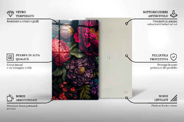 Tocător de bucătărie Flori frumoase