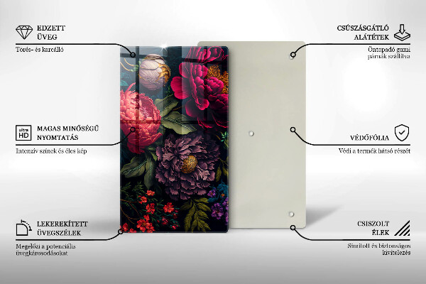 Tocător de bucătărie Flori frumoase