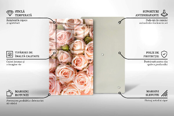 Tocător de bucătărie Buchet de trandafiri delicati