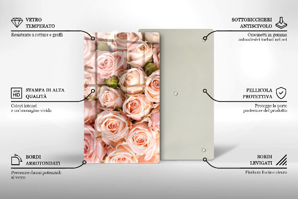 Tocător de bucătărie Buchet de trandafiri delicati