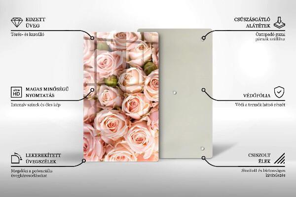 Tocător de bucătărie Buchet de trandafiri delicati