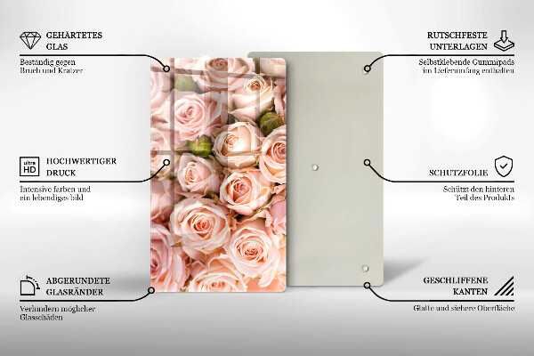 Tocător de bucătărie Buchet de trandafiri delicati