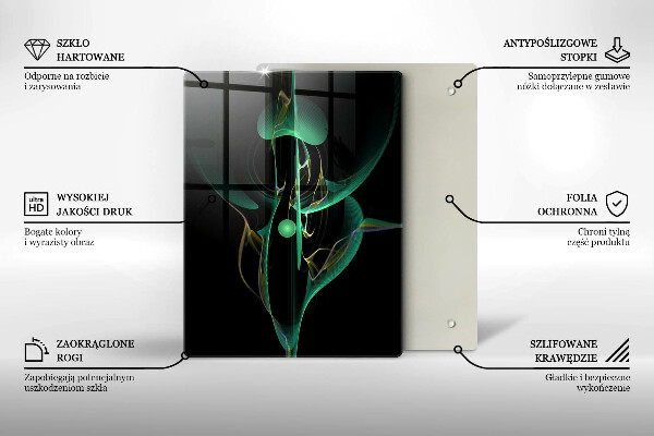 Tocător de bucătărie Abstracție de linii colorate