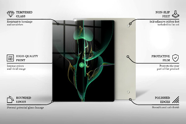 Tocător de bucătărie Abstracție de linii colorate