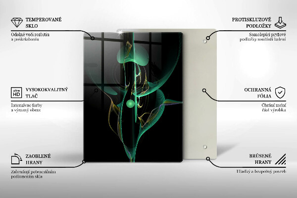 Tocător de bucătărie Abstracție de linii colorate