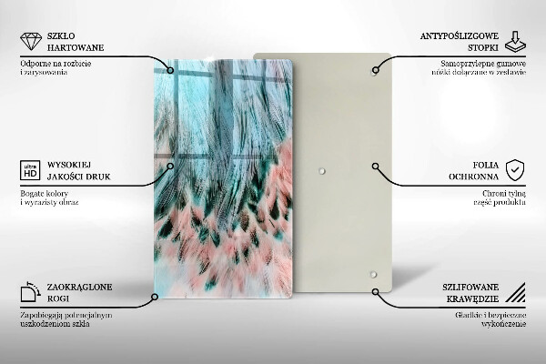 Tocător de bucătărie Pene de pasăre Boho