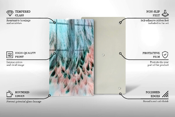 Tocător de bucătărie Pene de pasăre Boho