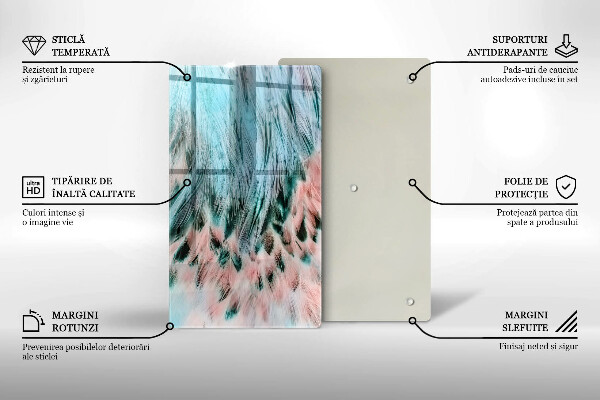 Tocător de bucătărie Pene de pasăre Boho