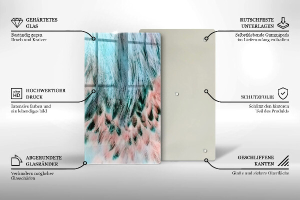 Tocător de bucătărie Pene de pasăre Boho