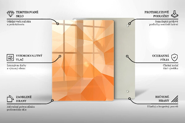 Tocător din sticlă Abstracție bleumarin