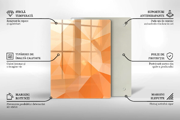 Tocător din sticlă Abstracție bleumarin