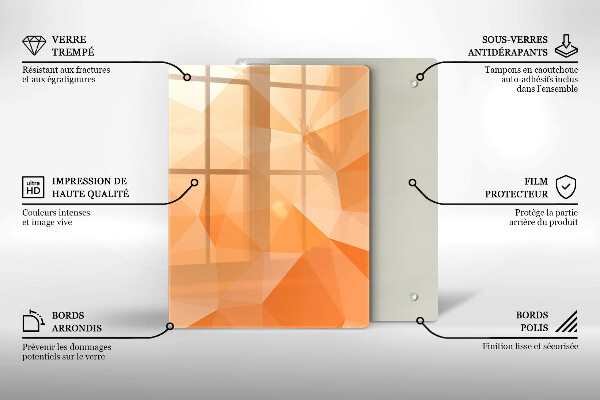 Tocător din sticlă Abstracție bleumarin