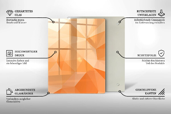 Tocător din sticlă Abstracție bleumarin