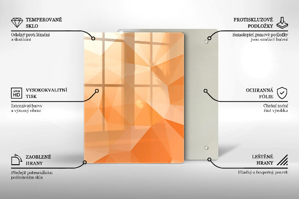 Tocător din sticlă Abstracție bleumarin