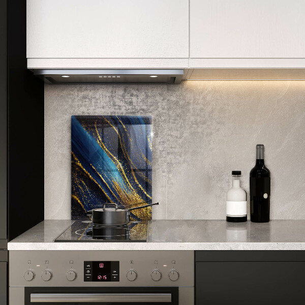 Tocător din sticlă Abstracție bleumarin