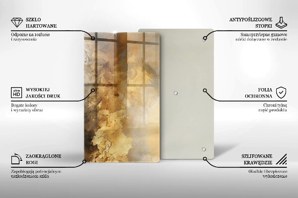 Tocător din sticlă Textura bogata