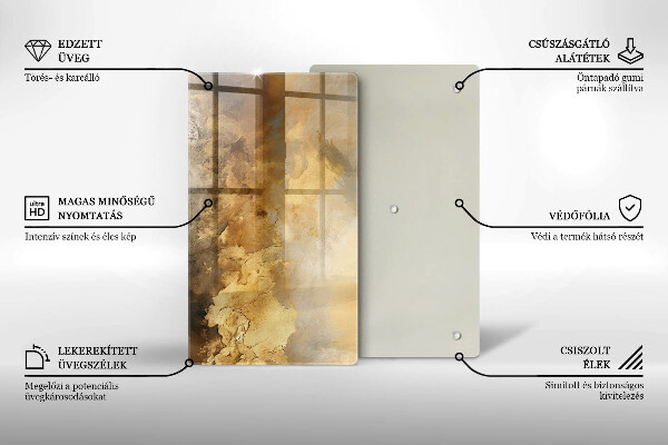 Tocător din sticlă Textura bogata