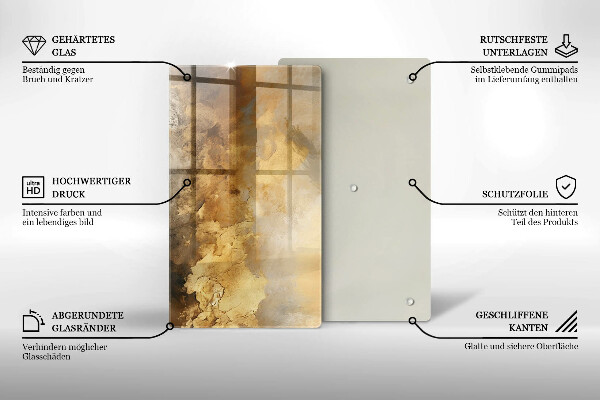 Tocător din sticlă Textura bogata