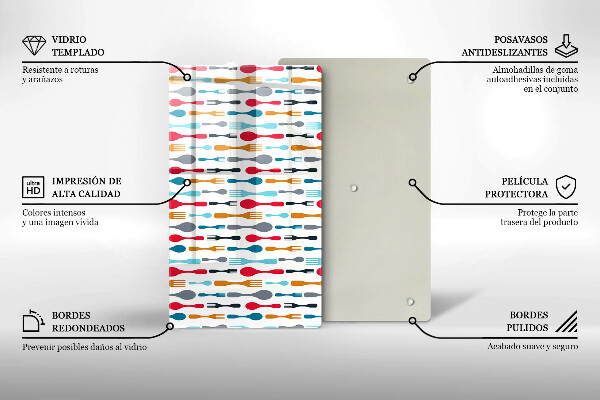 Tocător din sticlă Ilustrație cu lingură
