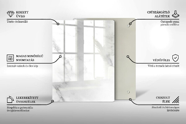 Tocător din sticlă Boabe de cafea