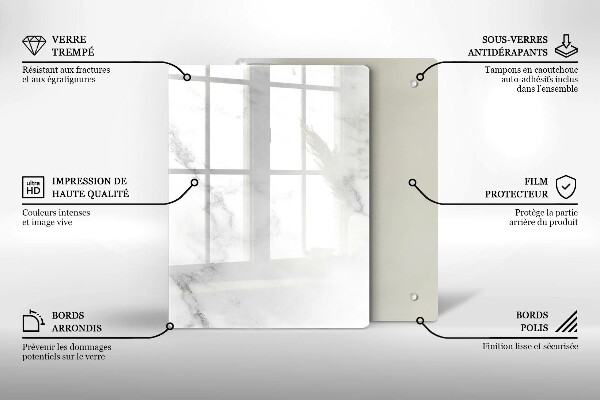 Tocător din sticlă Boabe de cafea